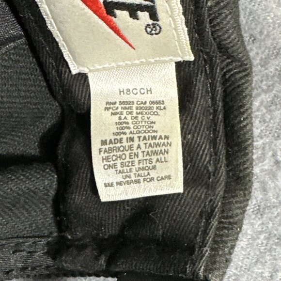 Vintage 90s Nike Swoosh Black Baseball Hat Made in Taiwan Adjustable Cap Y2K - Picture 10 of 13